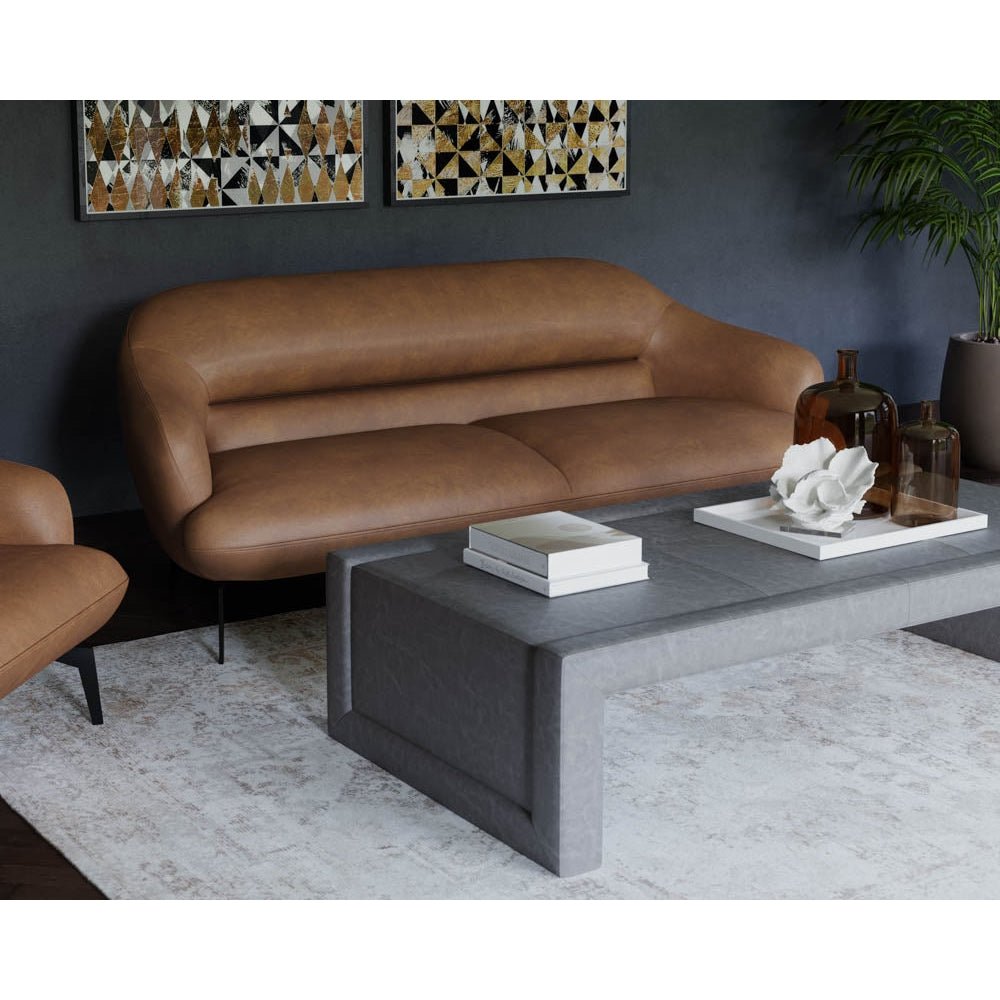 Armani Sofa - Cognac Leather | Sunpan | Home Elegance USA