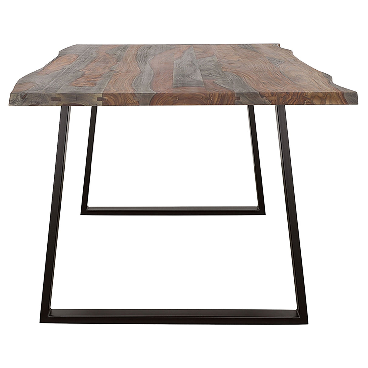 Ditman Live Edge Dining Table Grey Sheesham and Black | Coaster | Home Elegance USA