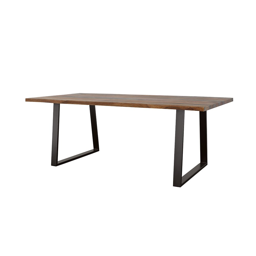 Ditman Live Edge Dining Table Grey Sheesham and Black | Coaster - 110181 - Home Elegance USA - 1