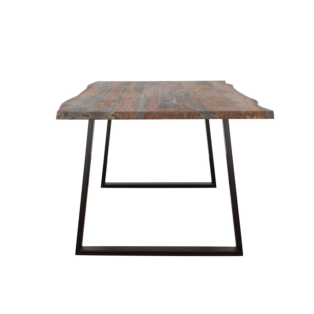 Ditman Live Edge Dining Table Grey Sheesham and Black | Coaster | Home Elegance USA