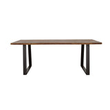 Ditman Live Edge Dining Table Grey Sheesham and Black | Coaster - 110181 - Home Elegance USA - 2