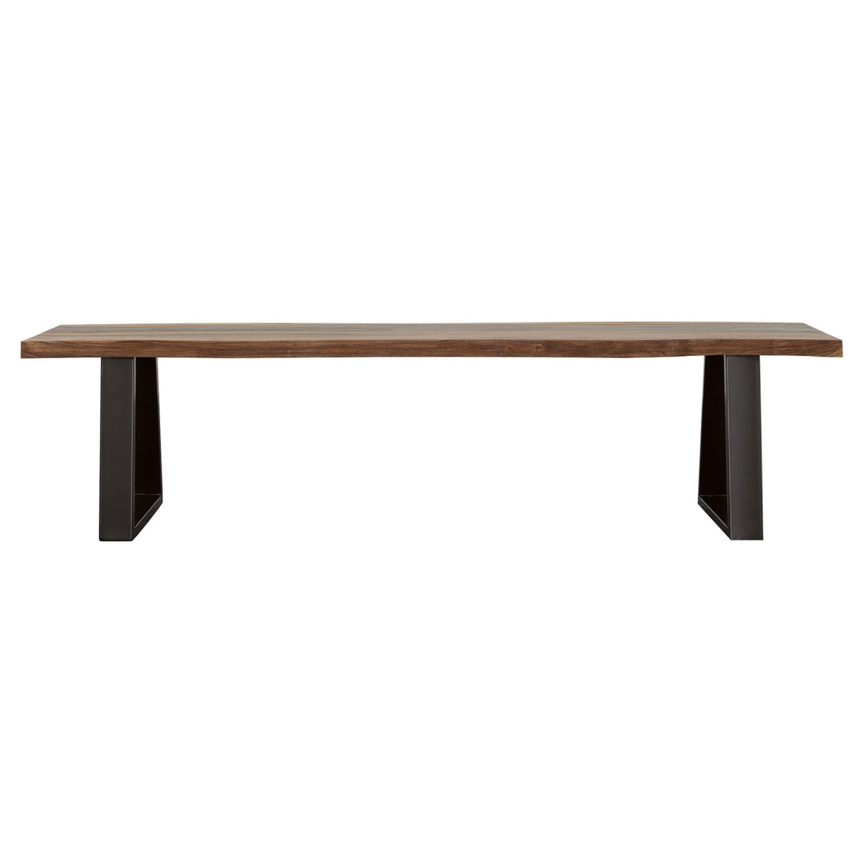 Ditman Live Edge Dining Bench Grey Sheesham and Black | Coaster | Home Elegance USA