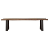 Ditman Live Edge Dining Bench Grey Sheesham and Black | Coaster | Home Elegance USA