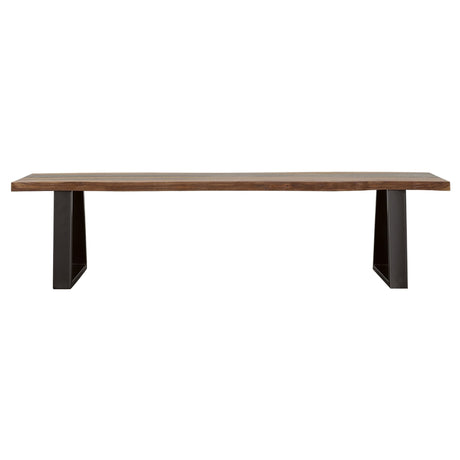 Ditman Live Edge Dining Bench Grey Sheesham and Black | Coaster - 110183 - Home Elegance USA - 3