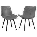 Brassie Upholstered Side Chairs Grey (Set of 2) | Coaster | Home Elegance USA