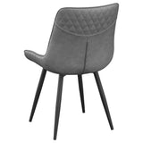 Brassie Upholstered Side Chairs Grey (Set of 2) | Coaster | Home Elegance USA