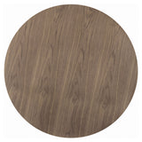 Dining Table - Lana Round Dining Table Walnut and Black