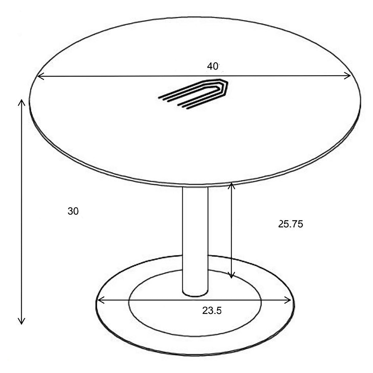 Dining Table - Lana Round Dining Table Walnut and Black