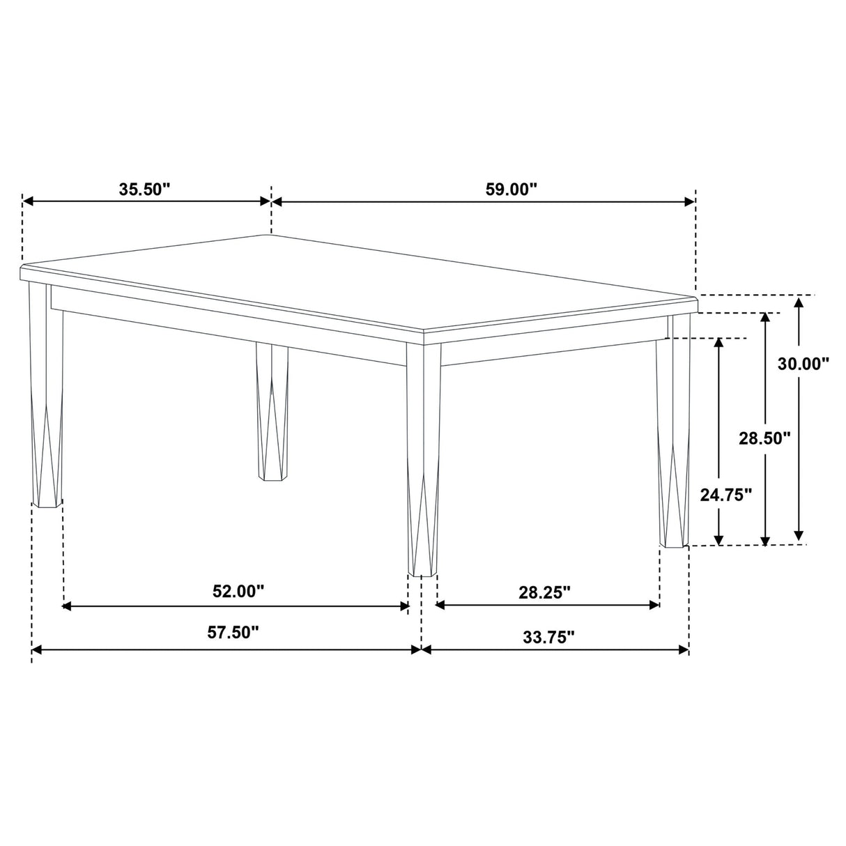 Appleton 5 - piece Rectangular Wood Dining Table Set Black Washed and Light Grey | Coaster | Home Elegance USA