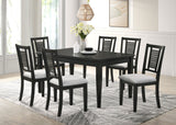 Appleton 7 - piece Rectangular Wood Dining Table Set Black Washed and Light Grey | Coaster | Home Elegance USA