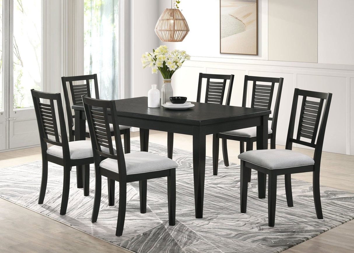 Appleton Rectangular Wood Dining Table Black Washed | Coaster | Home Elegance USA