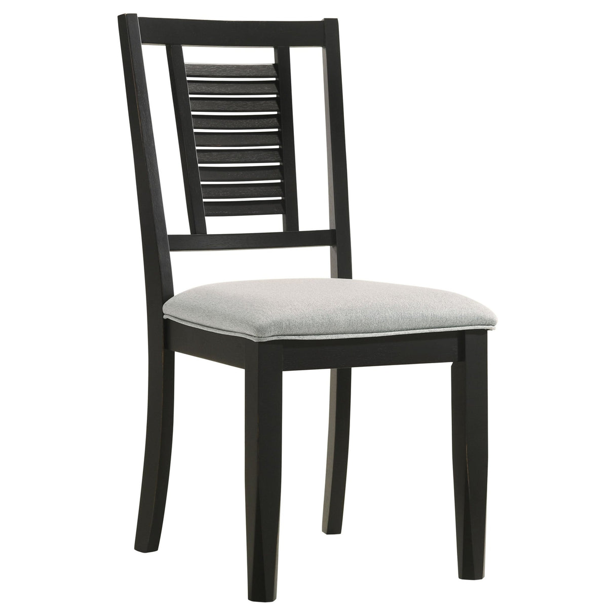 Appleton Ladder Back Dining Side Chair Black Washed and Light Grey (Set of 2) | Coaster | Home Elegance USA