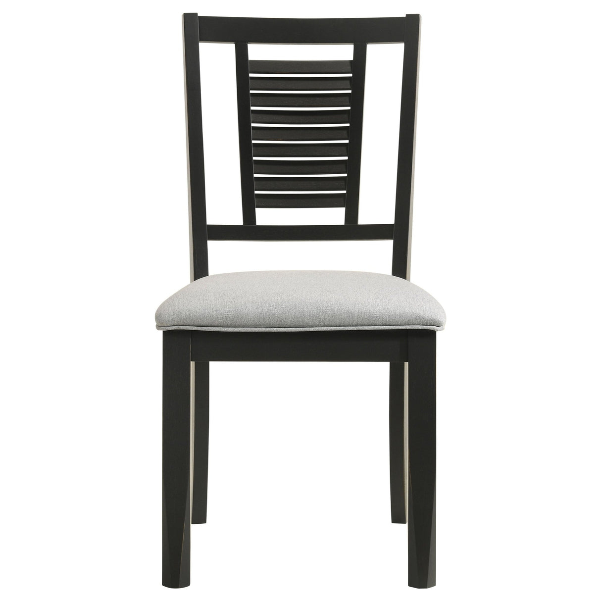 Appleton Ladder Back Dining Side Chair Black Washed and Light Grey (Set of 2) | Coaster | Home Elegance USA