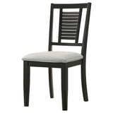 Appleton Ladder Back Dining Side Chair Black Washed and Light Grey (Set of 2) | Coaster | Home Elegance USA