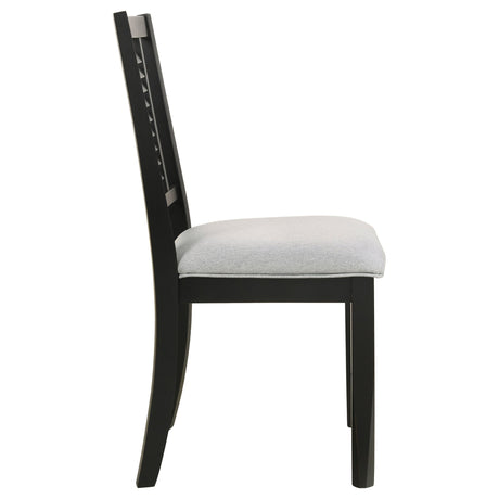 Appleton Ladder Back Dining Side Chair Black Washed and Light Grey (Set of 2) | Coaster - 110282 - Home Elegance USA - 9