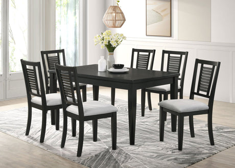 Appleton Ladder Back Dining Side Chair Black Washed and Light Grey (Set of 2) | Coaster - 110282 - Home Elegance USA - 14