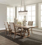 Brockway 5-piece Extension Leaf Dining Set Barley Brown - Home Elegance USA