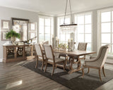 Brockway Trestle Dining Table Barley Brown | Coaster - 110291 - Home Elegance USA - 2