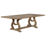 Brockway Trestle Dining Table Barley Brown | Coaster - 110291 - Home Elegance USA - 1