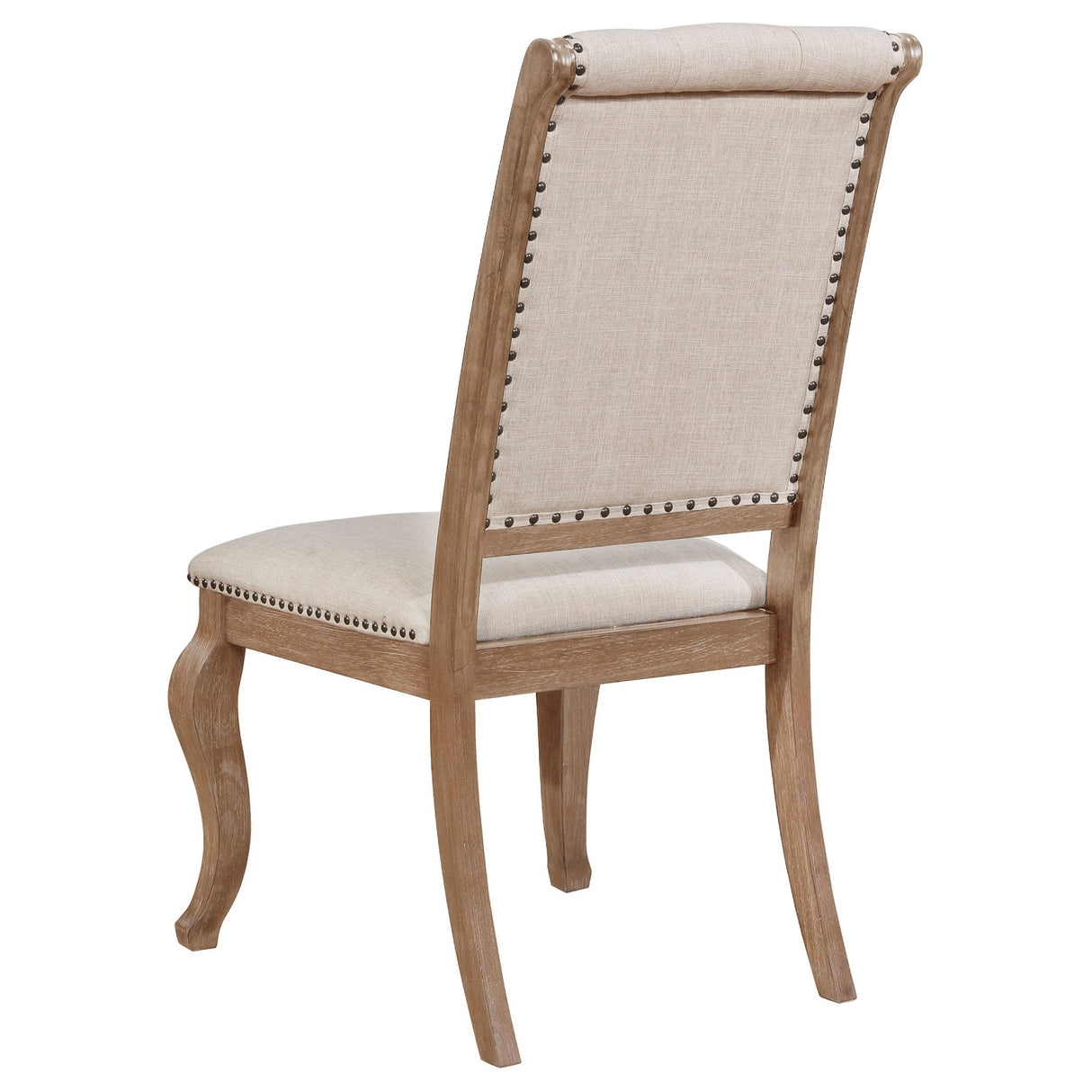 Brockway Tufted Side Chairs Cream and Barley Brown (Set of 2) | Coaster | Home Elegance USA