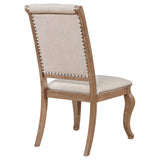 Brockway Tufted Side Chairs Cream and Barley Brown (Set of 2) | Coaster | Home Elegance USA