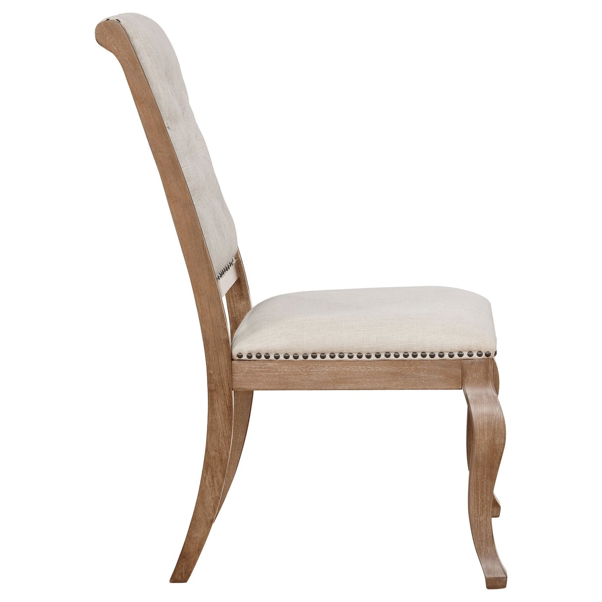 Brockway Tufted Side Chairs Cream and Barley Brown (Set of 2) | Coaster | Home Elegance USA