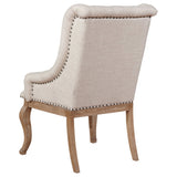 Brockway Tufted Arm Chairs Cream and Barley Brown (Set of 2) | Coaster | Home Elegance USA