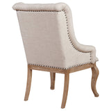 Brockway Tufted Arm Chairs Cream and Barley Brown (Set of 2) | Coaster | Home Elegance USA