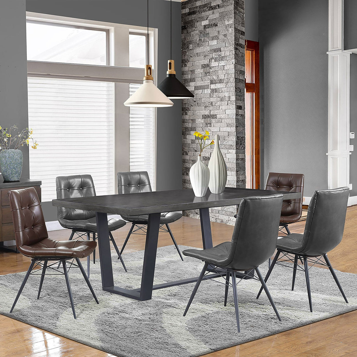 Aiken Tufted Dining Chairs Charcoal (Set of 4) | Coaster | Home Elegance USA