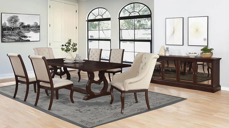 Brockway Rectangular Trestle Dining Set | Coaster | Home Elegance USA