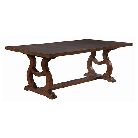 Brockway Trestle Dining Table Antique Java | Coaster - 110311 - Home Elegance USA - 1