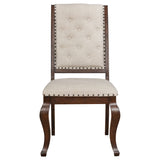 Brockway Tufted Dining Chairs Cream and Antique Java (Set of 2) | Coaster | Home Elegance USA