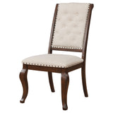 Brockway Tufted Dining Chairs Cream and Antique Java (Set of 2) | Coaster | Home Elegance USA