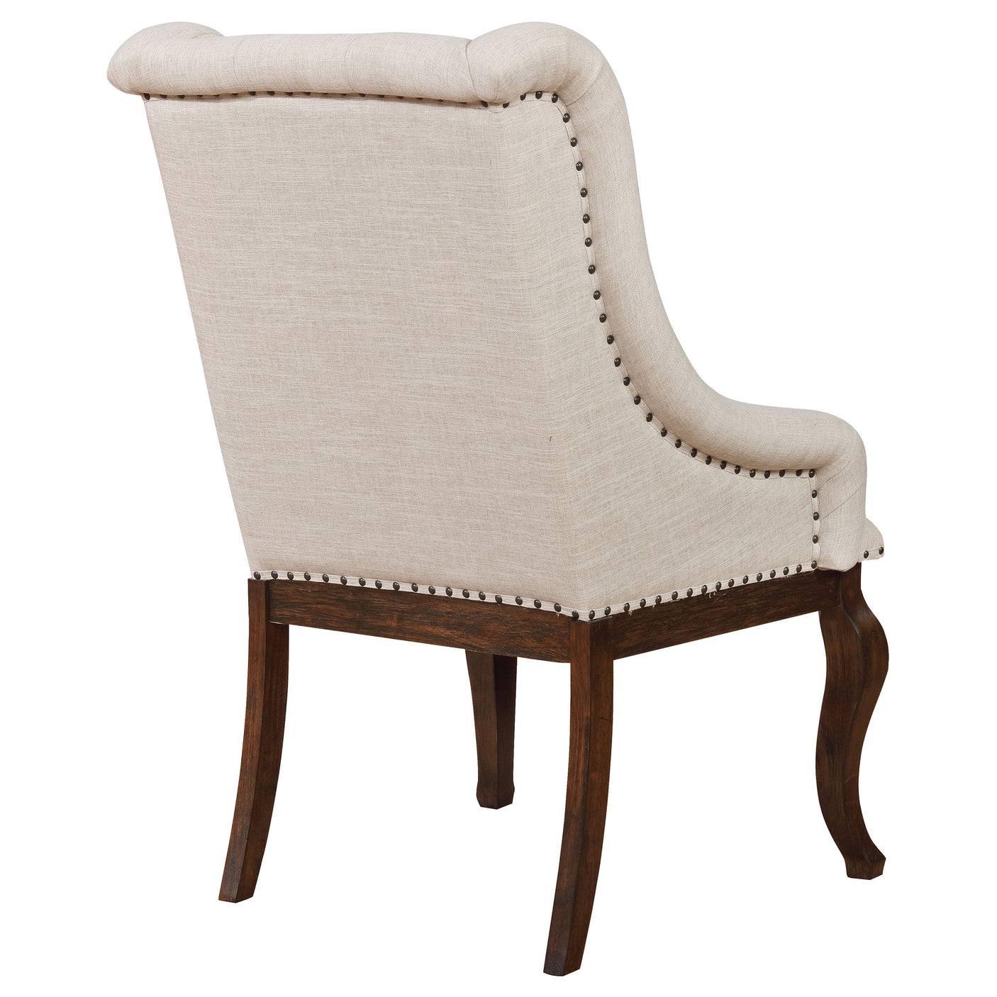 Arm Chair - Brockway Tufted Arm Chairs Cream and Antique Java (Set of 2)