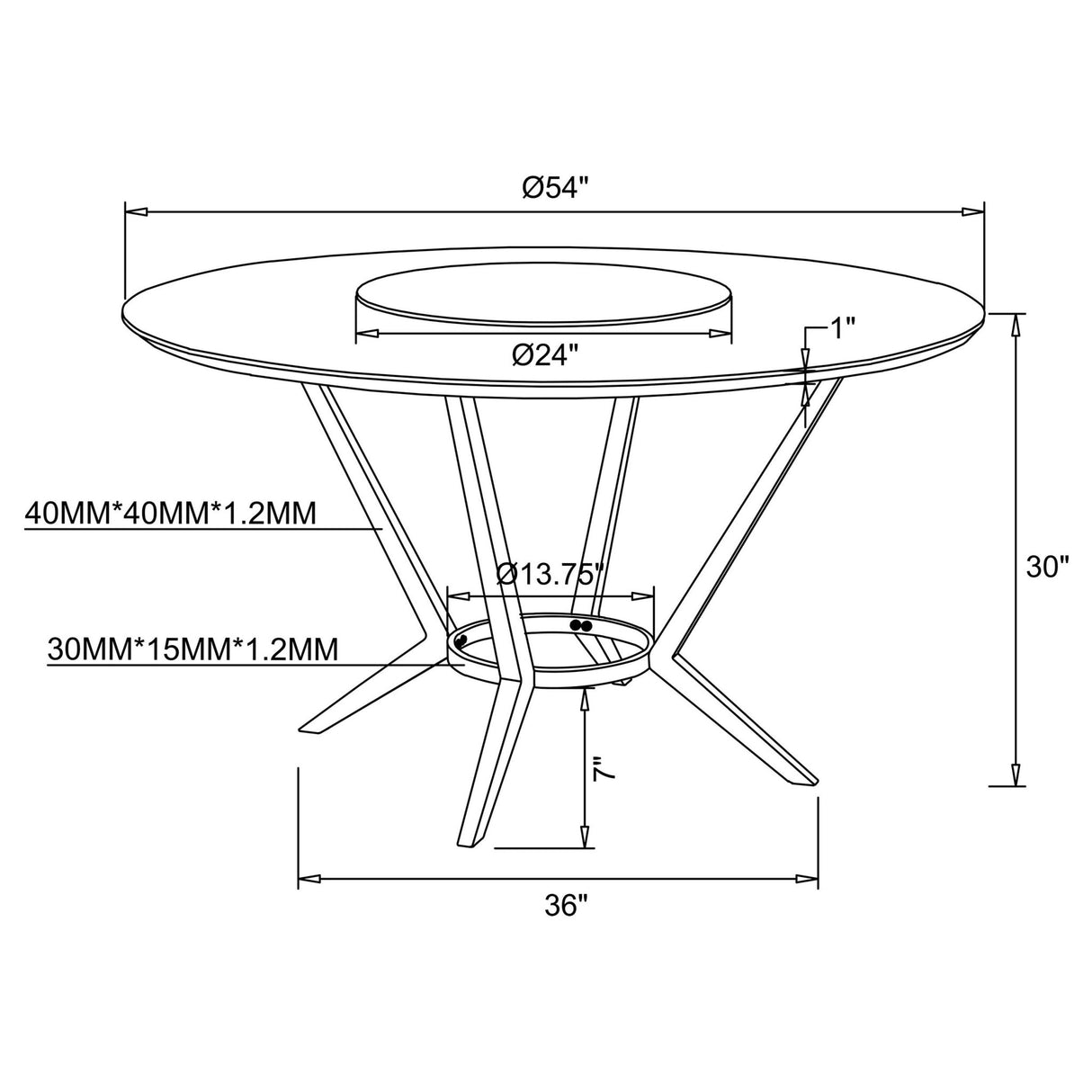 Dining Table With Lazy Susan - Abby Round Dining Table with Lazy Susan White and Chrome | Coaster | Home Elegance USA