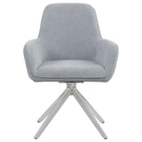 Abby Flare Arm Side Chair Light Grey and Chrome | Coaster | Home Elegance USA