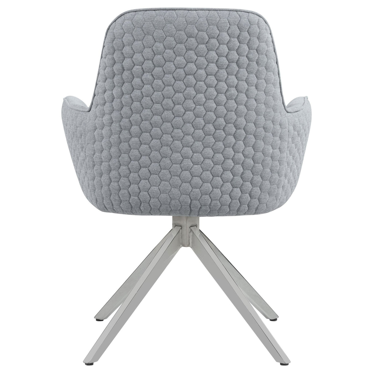 Abby Flare Arm Side Chair Light Grey and Chrome | Coaster | Home Elegance USA