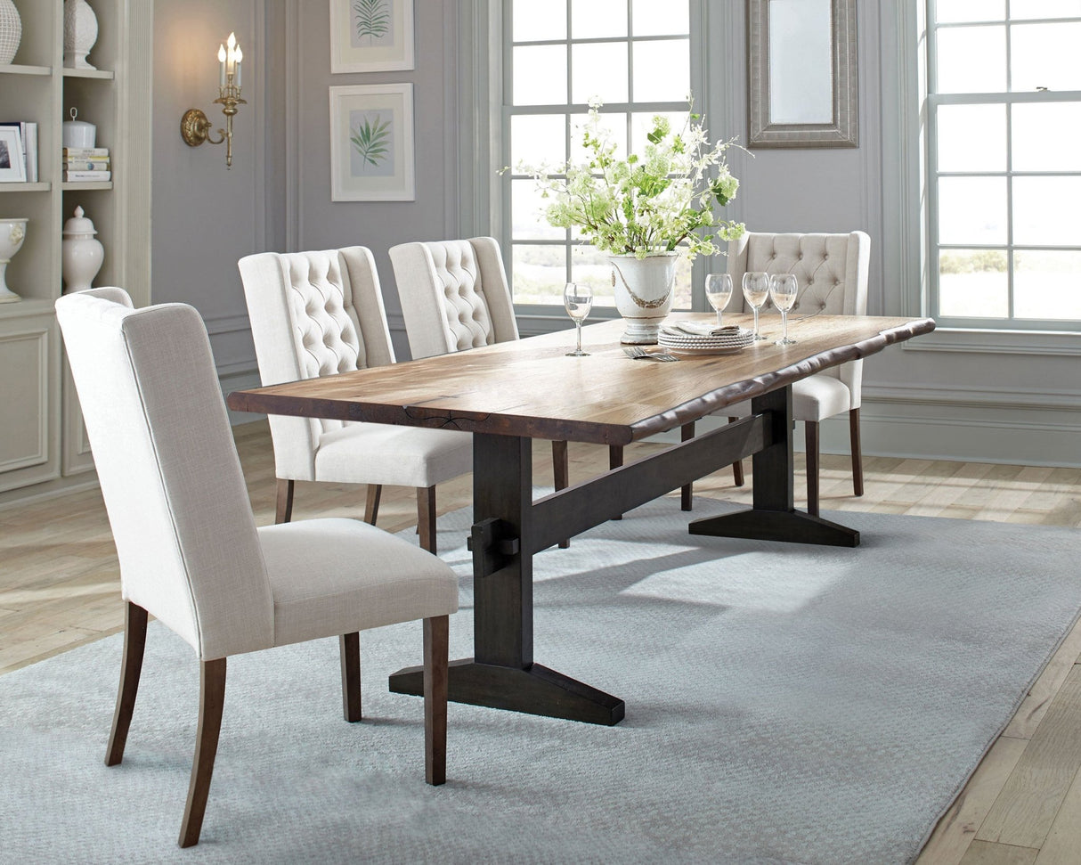 Bexley Rectangular Live Edge Dining Set Natural Honey and Espresso - 110331 - S5 - image - 1