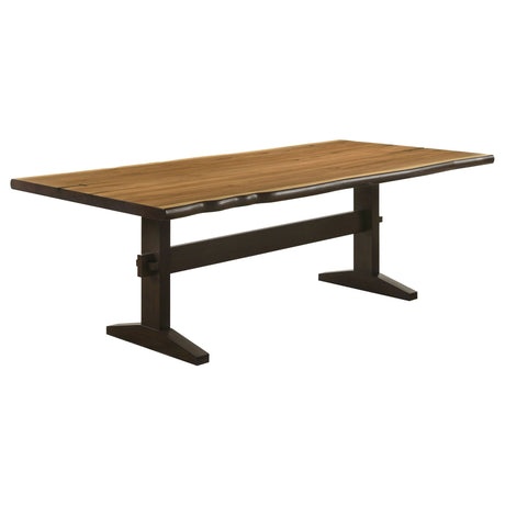 Bexley Rectangular Live Edge Dining Set Natural Honey and Espresso - 110331 - S5 - image - 2