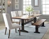 Bexley Rectangular Live Edge Dining Set Natural Honey and Espresso - 110331 - S6 - image - 1