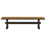 Bexley Trestle Bench Natural Honey and Espresso | Coaster - 110333 - Home Elegance USA - 3