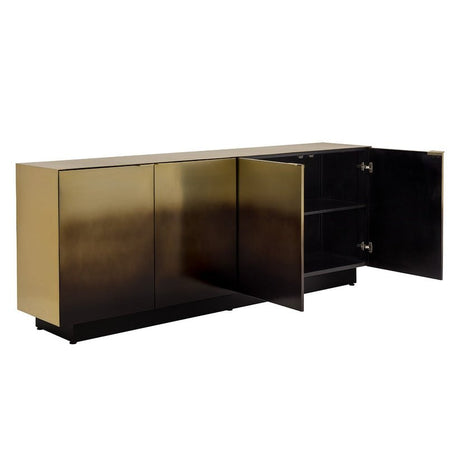 Calvosa Sideboard – Brass-Bronze Ombre Stainless Steel | Luxury Home Decor - sold by Home Elegance USA