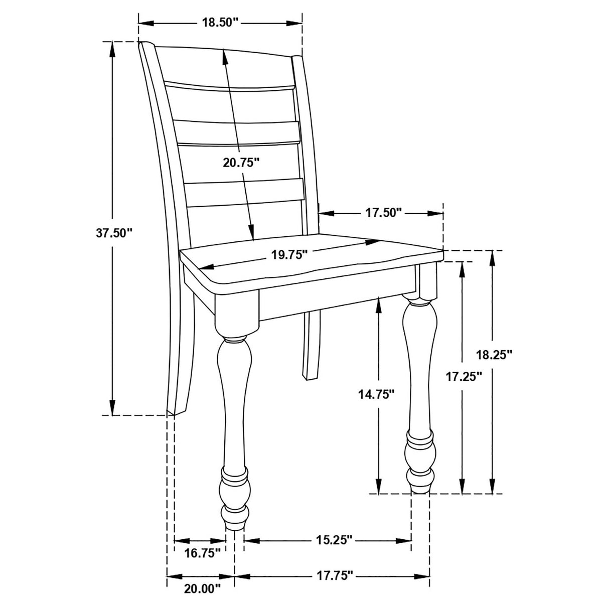 Madelyn 5 - piece Rectangle Dining Set Dark Cocoa and Coastal White | Coaster | Home Elegance USA