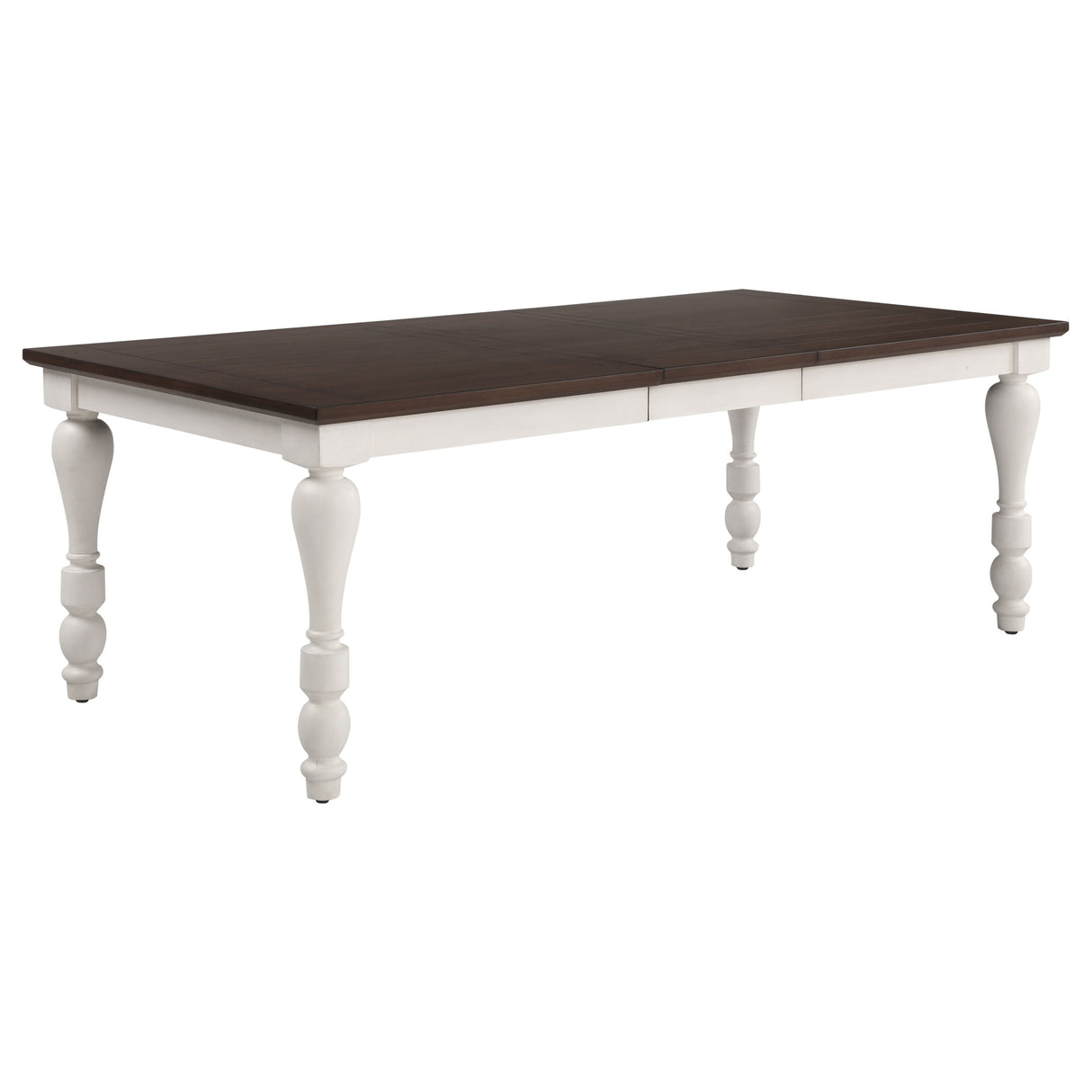 Dining Table - Madelyn Dining Table with Extension Leaf Dark Cocoa and Coastal White