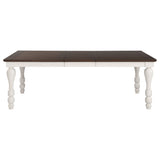 Dining Table - Madelyn Dining Table with Extension Leaf Dark Cocoa and Coastal White