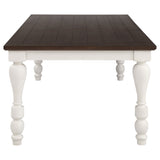 Dining Table - Madelyn Dining Table with Extension Leaf Dark Cocoa and Coastal White