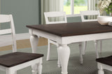 Dining Table - Madelyn Dining Table with Extension Leaf Dark Cocoa and Coastal White