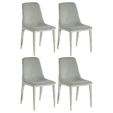 Side Chair - Irene Upholstered Side Chairs Light Grey and Chrome (Set of 4)