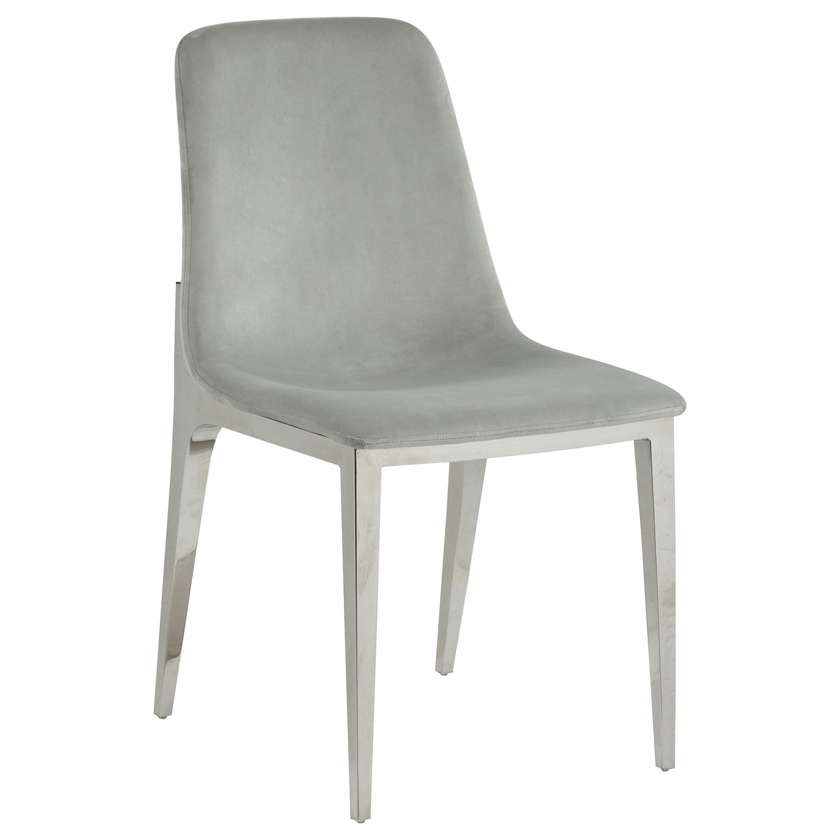 Side Chair - Irene Upholstered Side Chairs Light Grey and Chrome (Set of 4)