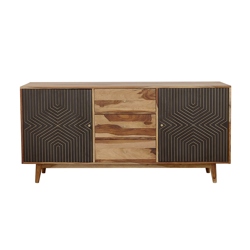 Sideboard - Partridge Rectangular 2-door Server Natural Sheesham and Black